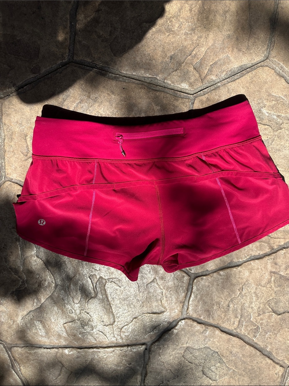 lululemon athletica Women’s magenta Athletic Shorts with Back Zip Pocket